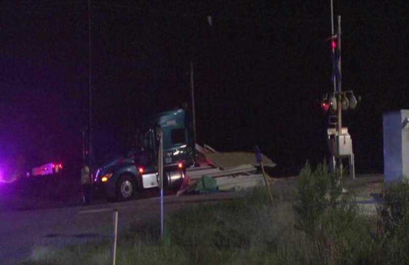 Amtrak train splits tractor trailer in half in dramatic crash in Putnam County