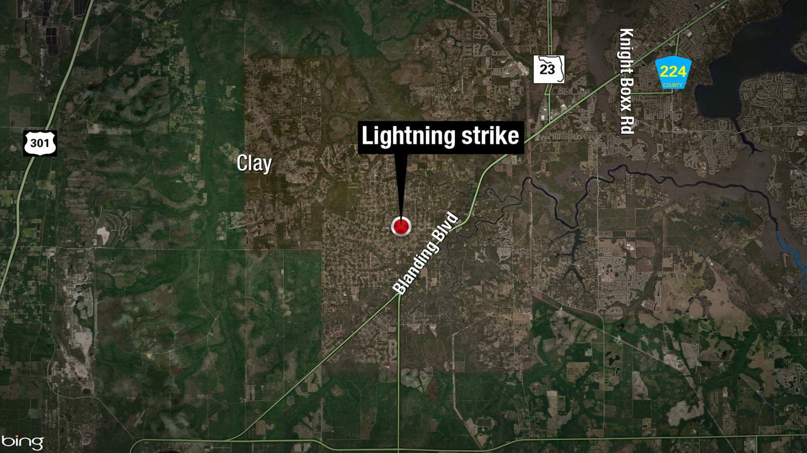 3 hospitalized after lightning strike in Clay County