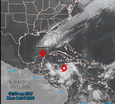 Delta grows into hurricane in Caribbean; eyes Yucatan, Cuba
