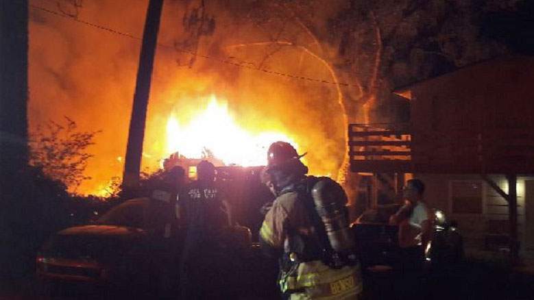 Building reduced to ashes, one person injured in early morning fire in Jacksonville