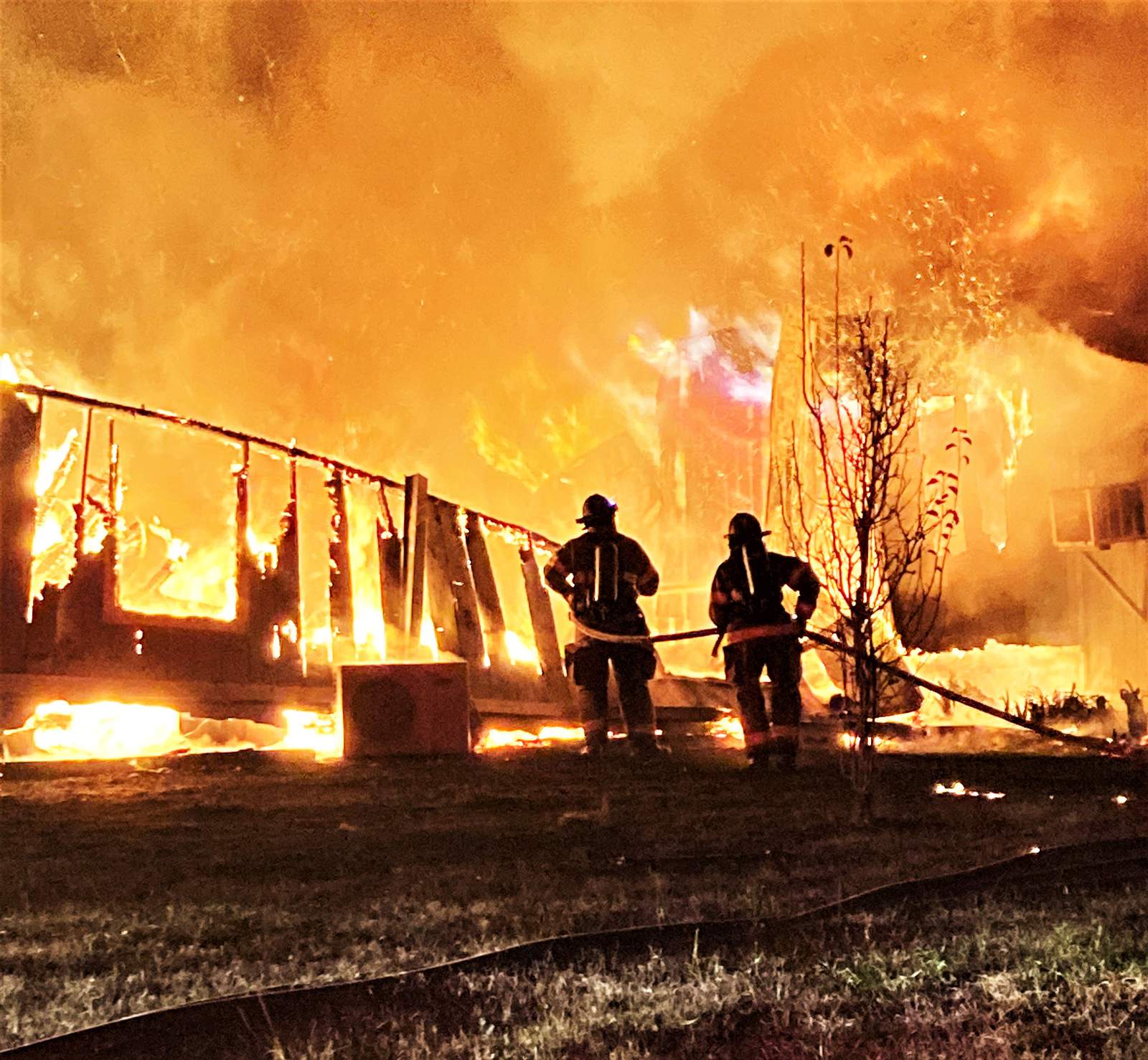 Photos show firefighters battle intense house fire in Bradford County
