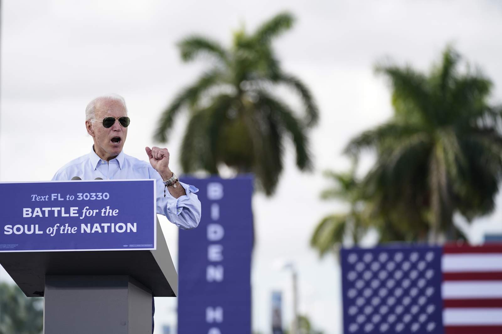 LIVE: Joe Biden stops in Tampa for drive-in rally