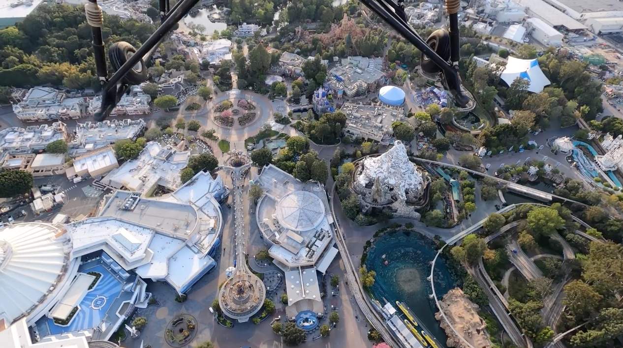 Helicopter pilot shares breathtaking view of Disneyland Resort during coronavirus closure