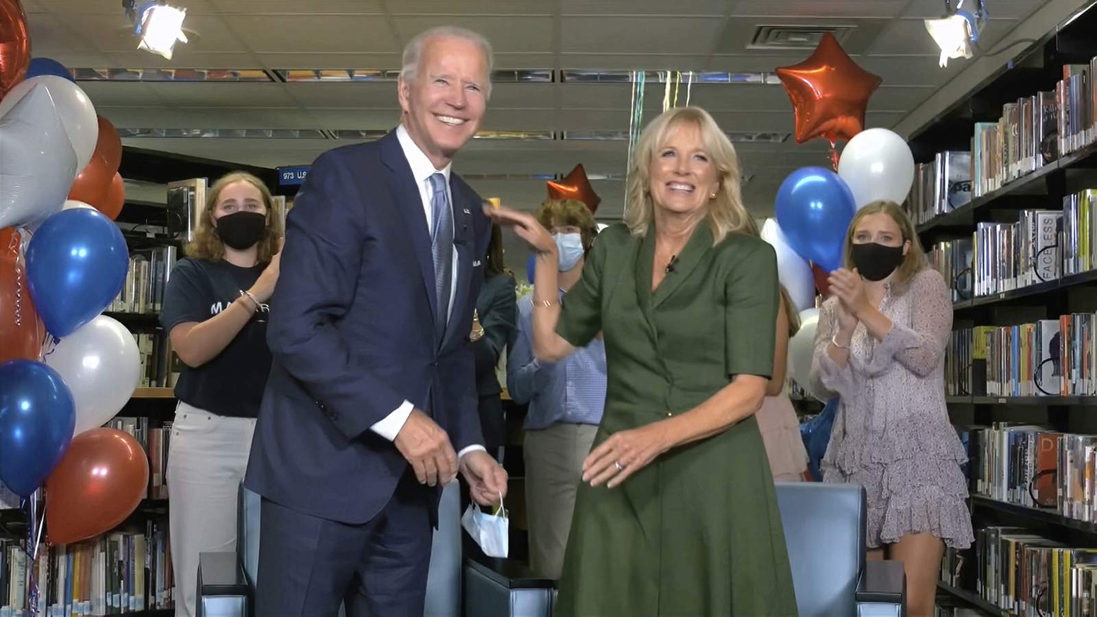 The Latest: Jill Biden makes personal case for husband Joe