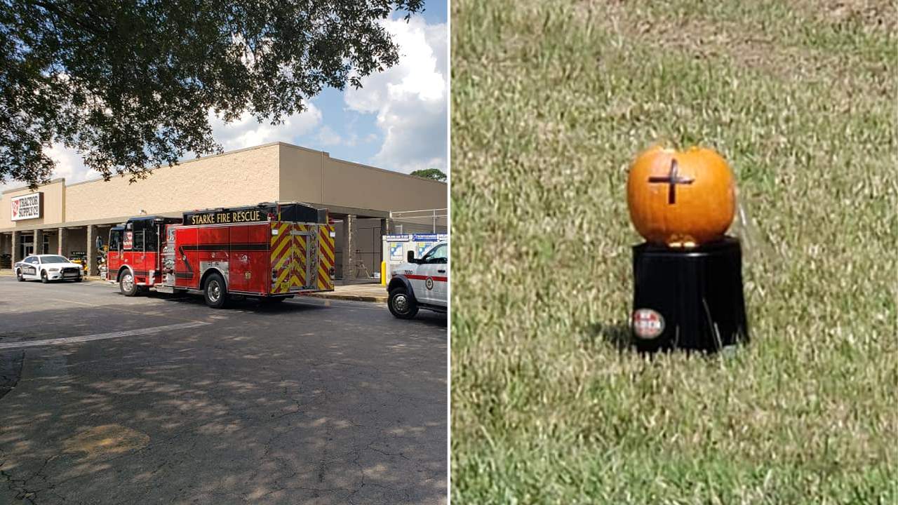 Pumpkin packed with explosives found near Starke business