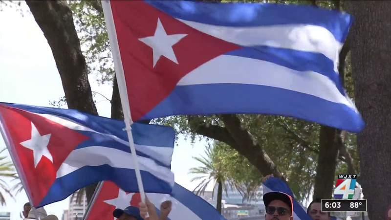 Rallies of support continue in Jacksonville calling for freedom in Cuba