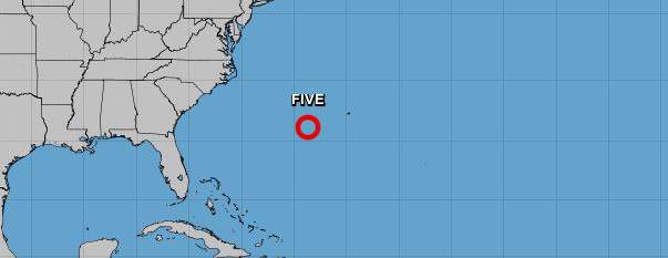 Tropical Depression 5 forms in the Atlantic