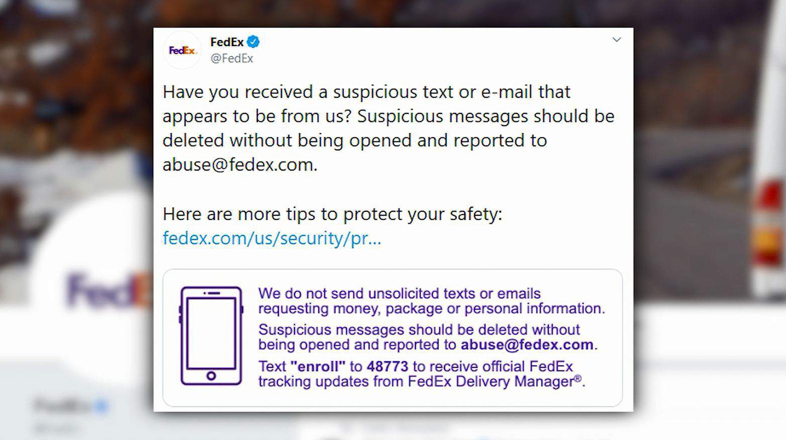 Don’t click link: FedEx warns against text scam alert for deliveries