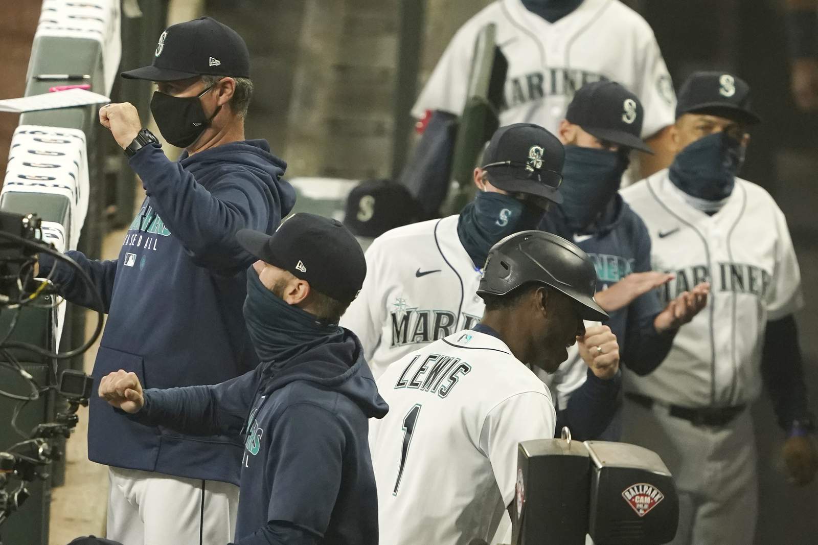 Mariners rally to topple Athletics 6-5 in DH opener