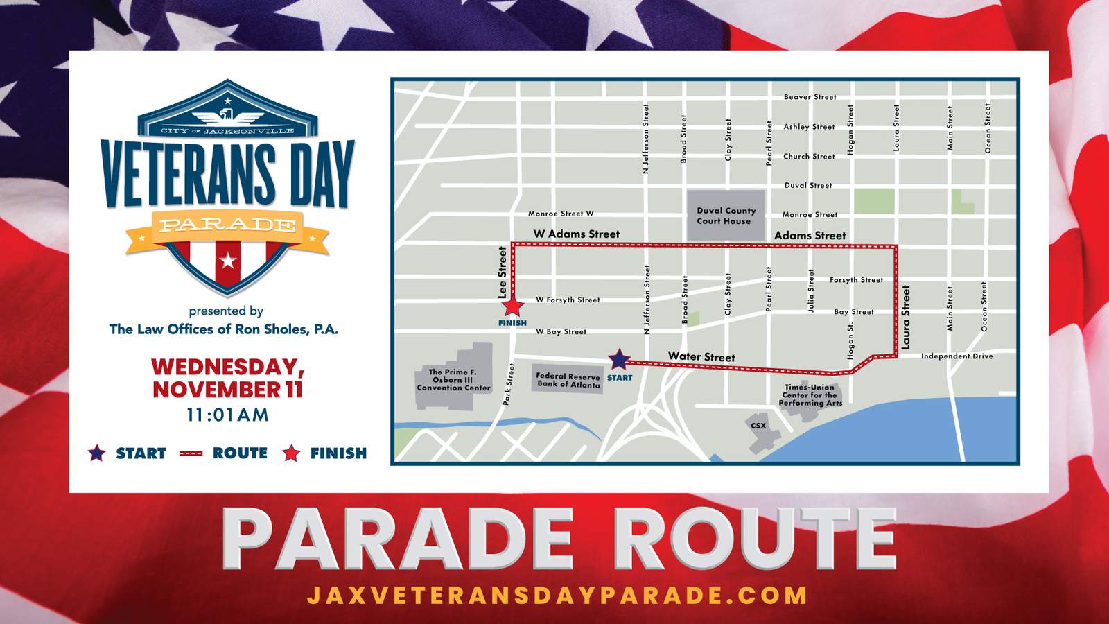 LIST: Closures for Jacksonville’s Veterans Day Parade