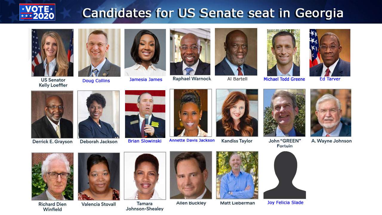 Who’s who: 20 candidates running in special election for US Senate seat in Georgia