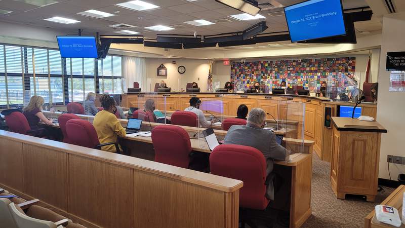 The Duval County Public Schools committee  meets connected  October 19, 2021.