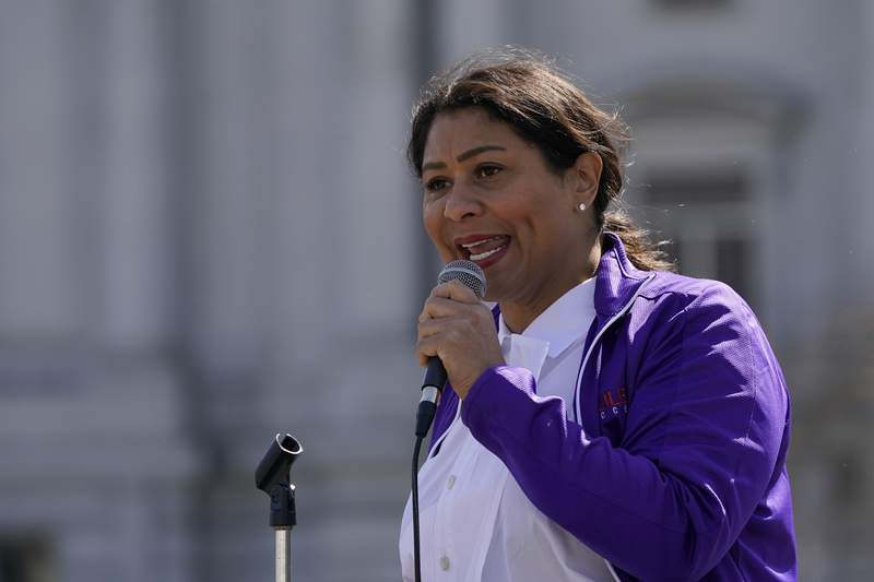 FILE - In this March 13, 2021, record  photo, San Francisco Mayor London Breed speaks astatine  a rally successful  San Francisco. Anyone with accusation  starring  to the apprehension  and condemnation  of car  burglary ringleaders could person   a currency  reward of up   to $100,000, San Francisco's politician  announced Tuesday, Oct. 19, 2021, successful  yet different  propulsion  to conflict  transgression  successful  a metropolis  marked by highly   disposable   vehicular smash and grabs, location  break-ins and retail theft.  (AP Photo/Jeff Chiu, File)