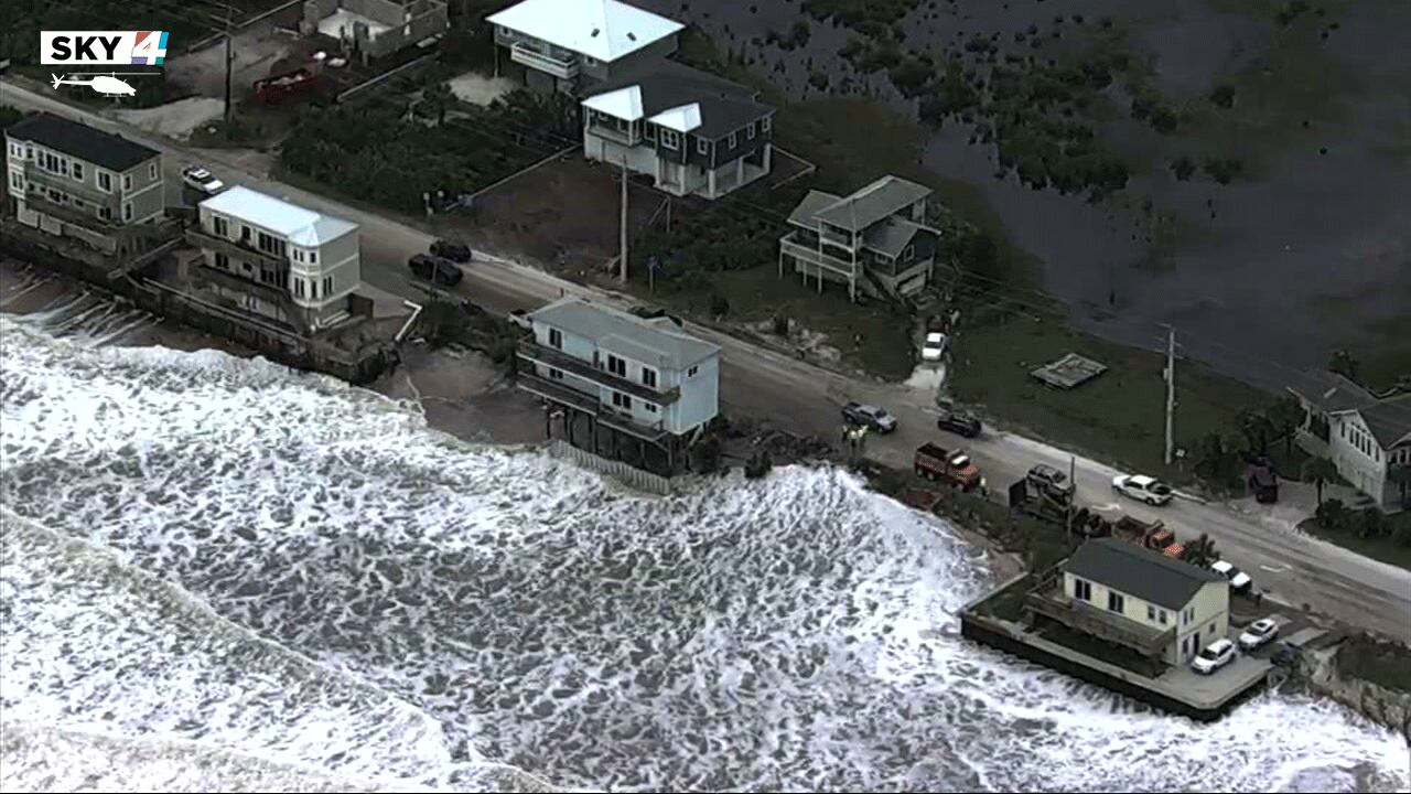 Effort underway to prevent Vilano Beach home from going into surf