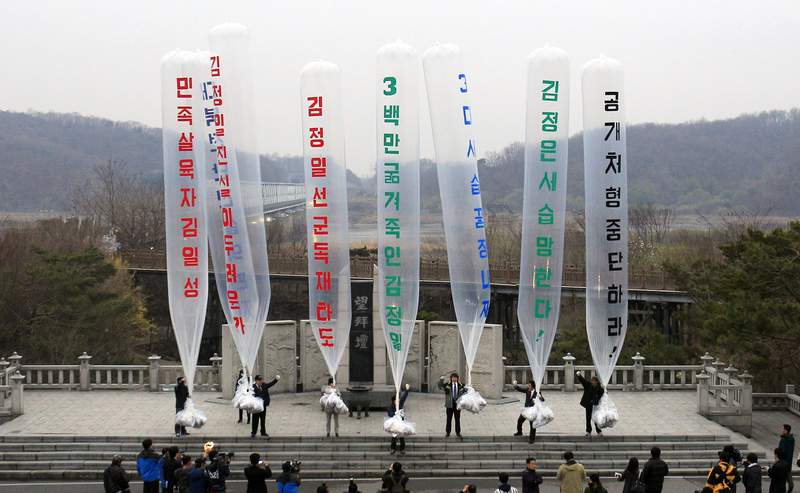 Activist says he flew 500K leaflets across Koreas' border