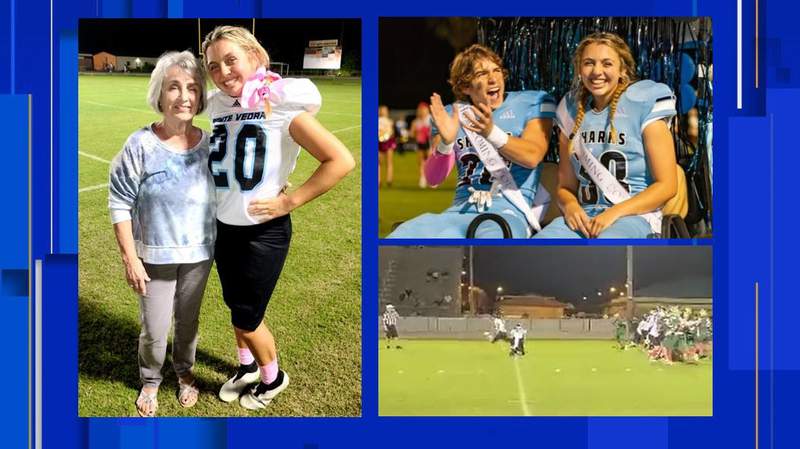 Ponte Vedra High School senior makes history as first girl to play, score on football team