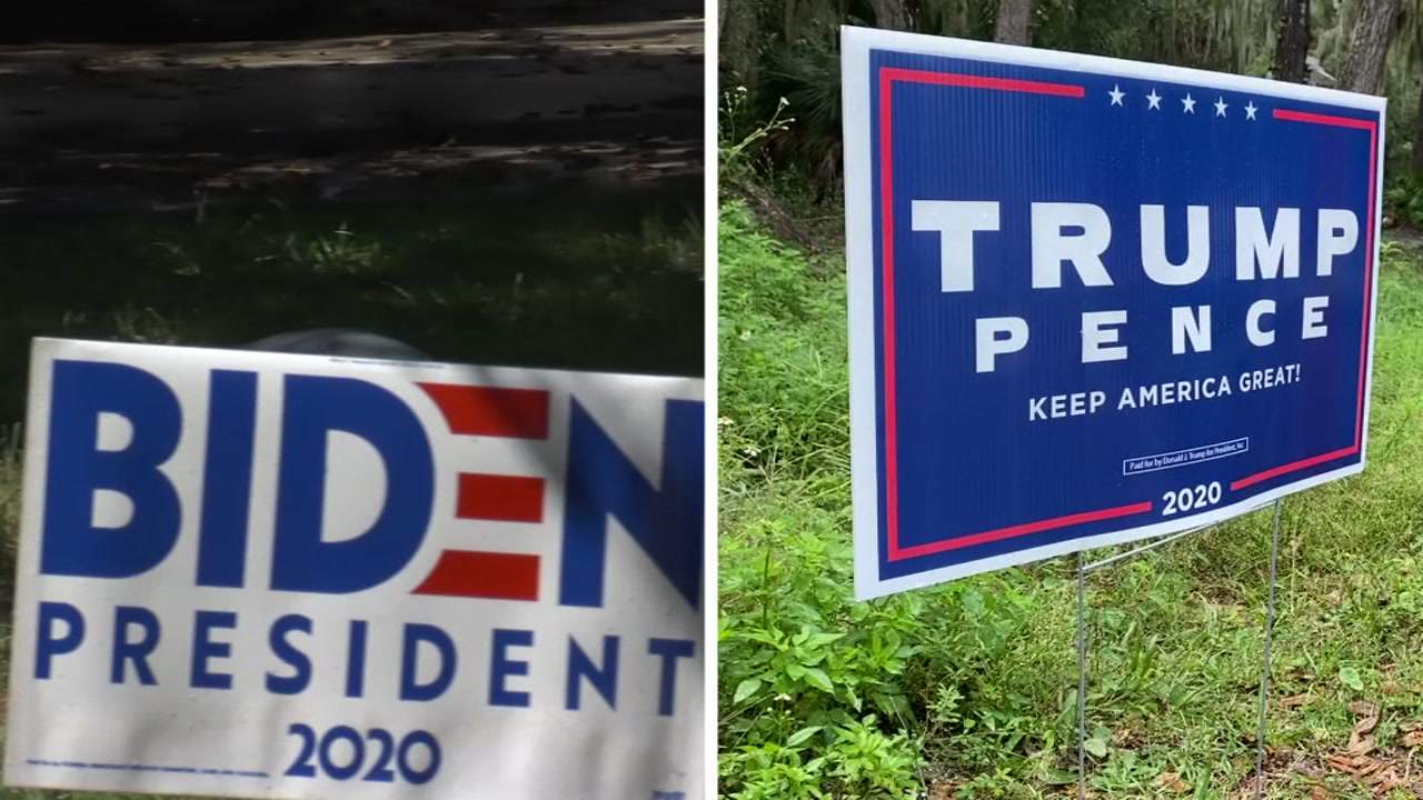 Northeast Florida law enforcement agencies receive reports of stolen, damaged campaign signs