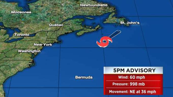 Tropical Storm Bill dissipates near Nova Scotia