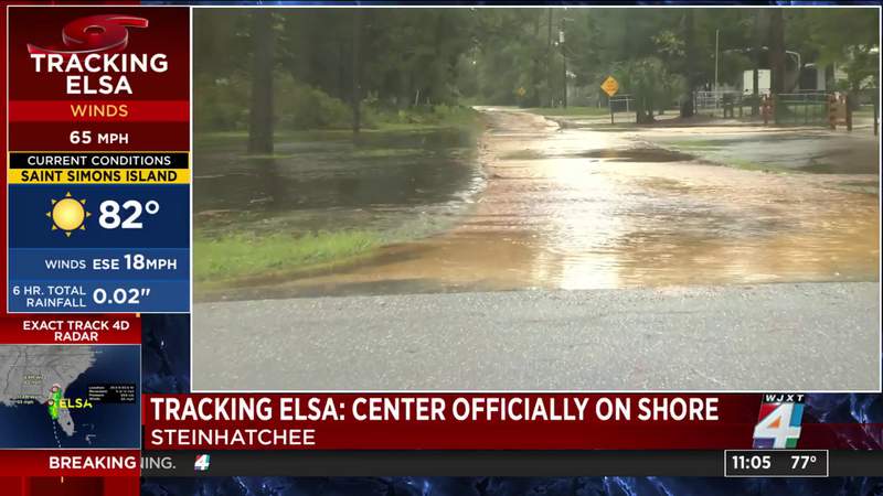 Flooding in Steinhatchee as Tropical Storm Elsa comes ashore