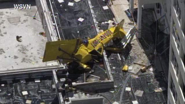 Banner Plane Crashes Into Fort Lauderdale Condo Building