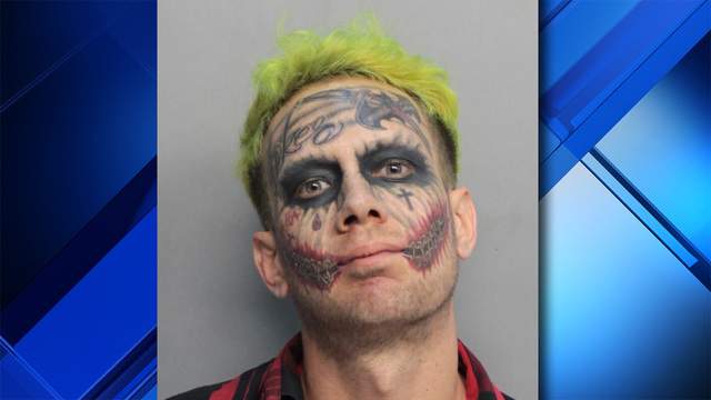 'Joker' arrested after pointing gun at passing vehicles, police say