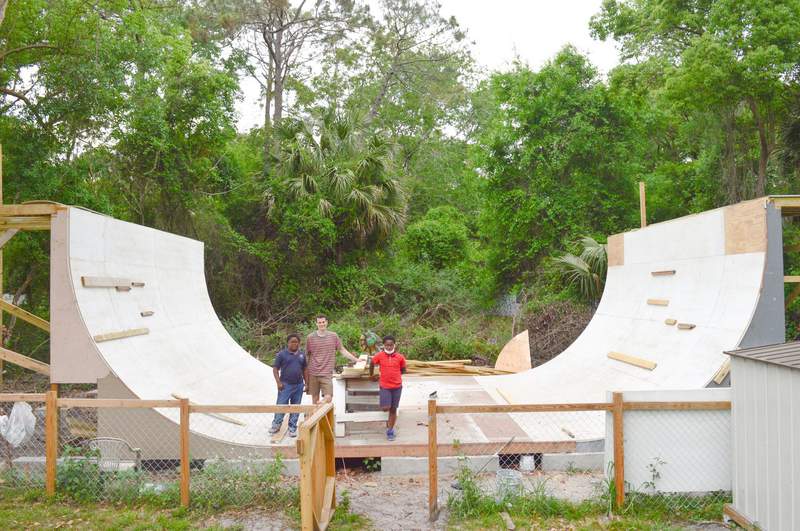 St. Augustine teacher builds skate ramp for community kids
