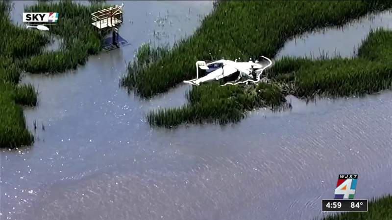 Authorities: 3 injured after plane crashes into marsh while departing St. Augustine airport