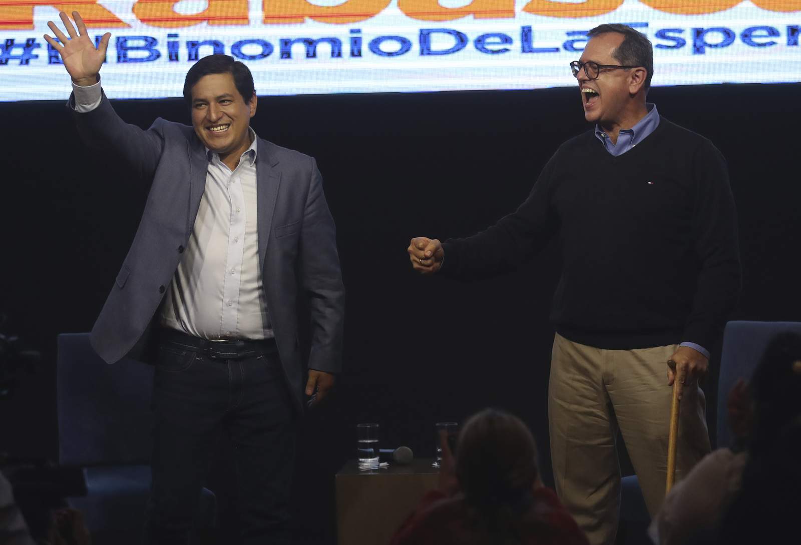 Leftist leads in early returns for Ecuador presidential vote