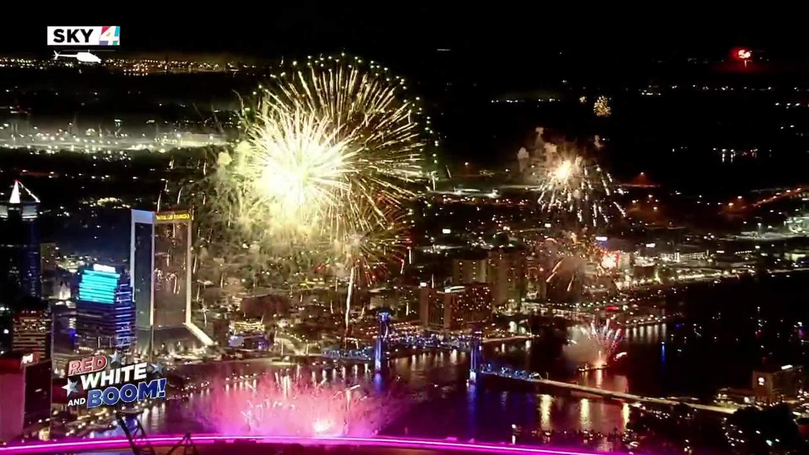 WATCH: 4th of July fireworks over Downtown Jacksonville