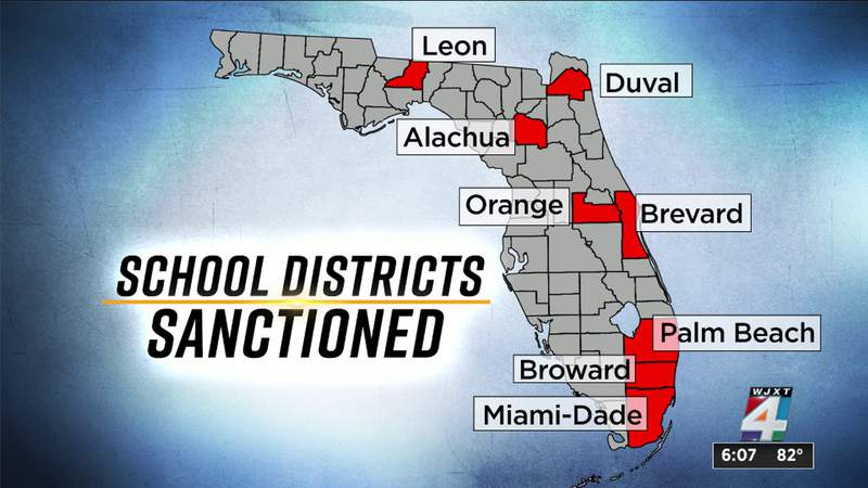 Board of Education votes to sanction Duval, 7 other Florida school districts over mask mandates