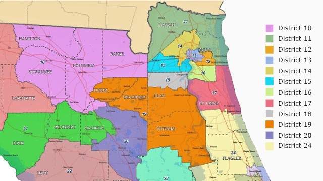 NE Florida State Senate, House Districts