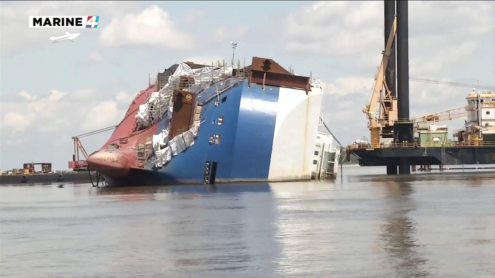 One year later: Golden Ray cargo ship sits where it fell in St. Simons Sound