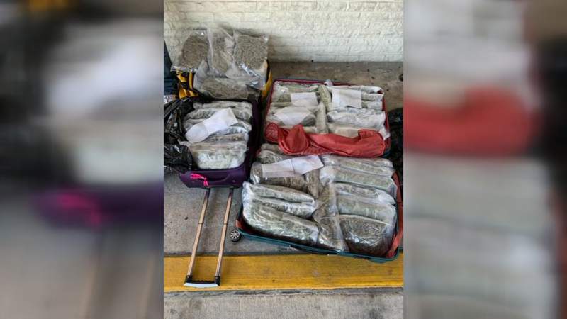 Federal agents track down 46 lbs. of pot in luggage at Jacksonville train station