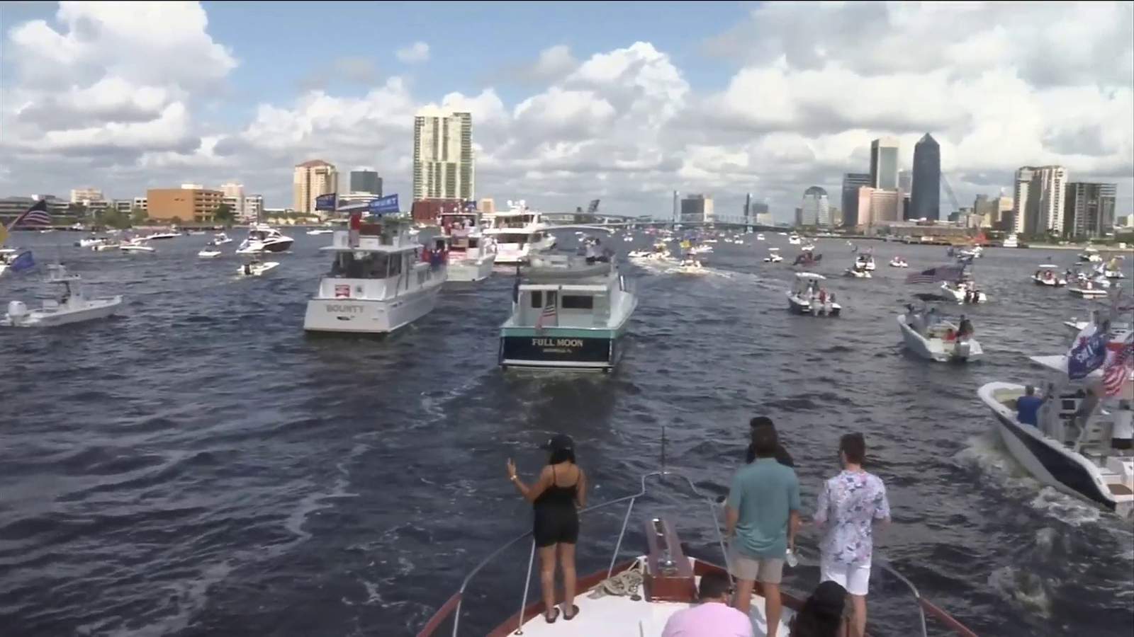 Jacksonville flotilla for President Trump’s birthday draws more than 1,000 boats