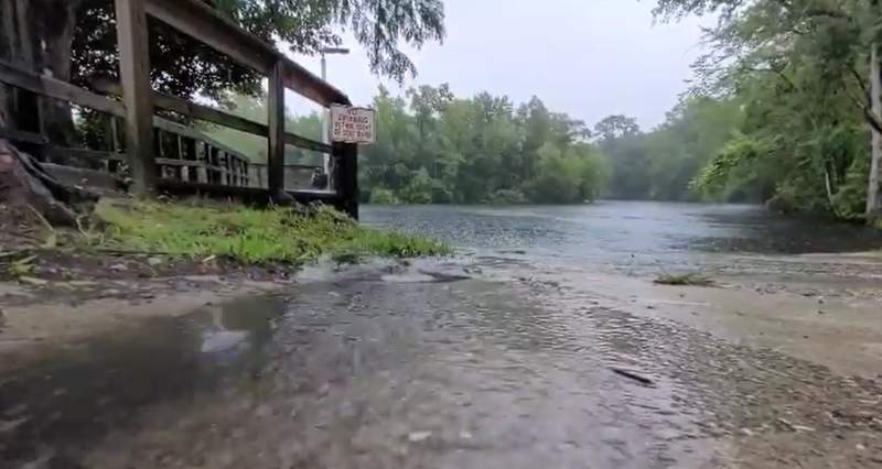 Black Creek rising fast but remains below flooding levels as storm moves across Florida