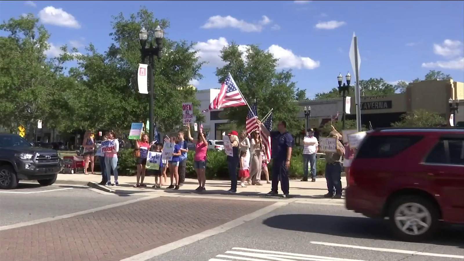 Demonstrators in Jacksonville call for reopening economy