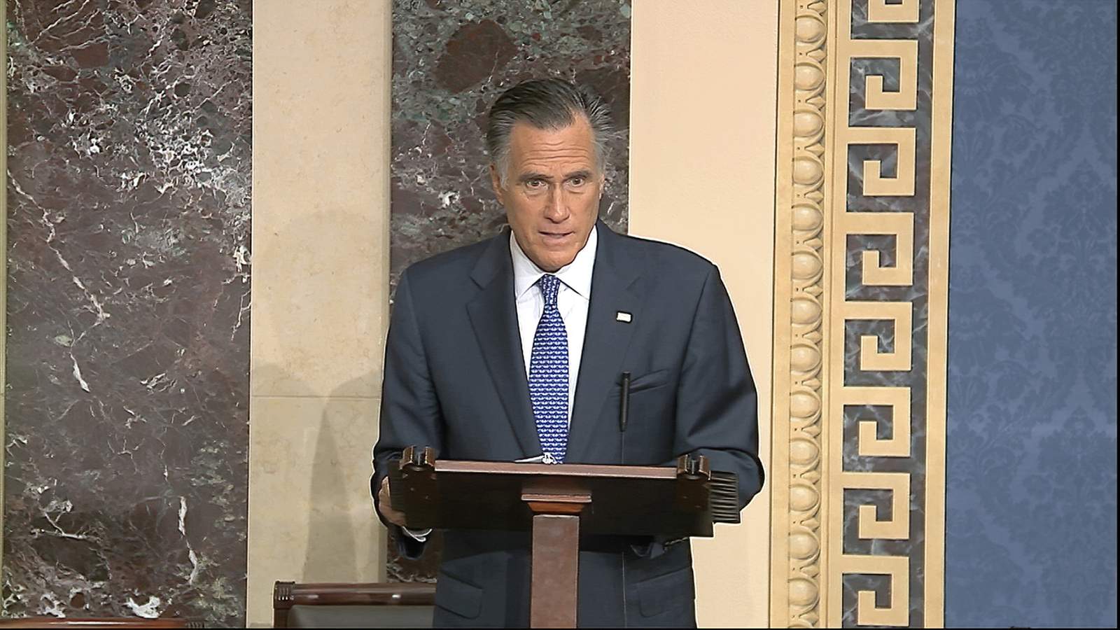 Sen. Mitt Romney breaks with GOP, votes to convict Trump