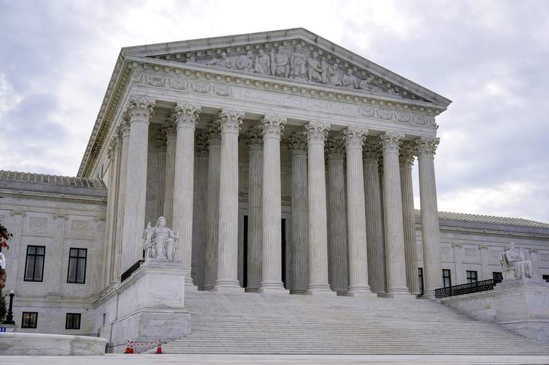 The Supreme Court is seen connected  the archetypal  time  of the caller   term, successful  Washington, Monday, Oct. 4, 2021. (AP Photo/J. Scott Applewhite)