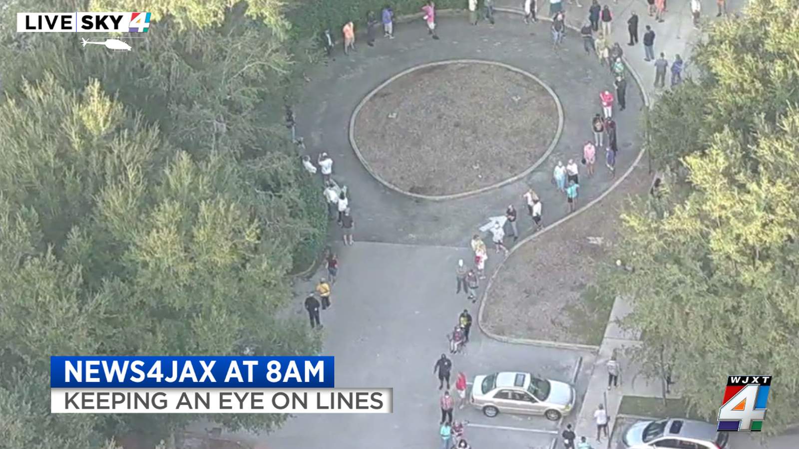 WATCH LIVE: SKY4 over long lines in Jacksonville as early voting begins