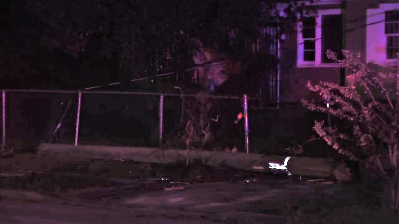 Driver with life-threatening gunshot wound crashes into utility pole