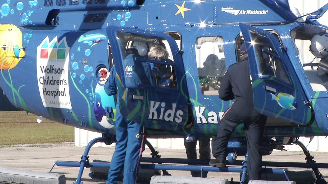 New helicopter dedicated to giving critically ill, injured children access to Wolfson Children’s Hospital
