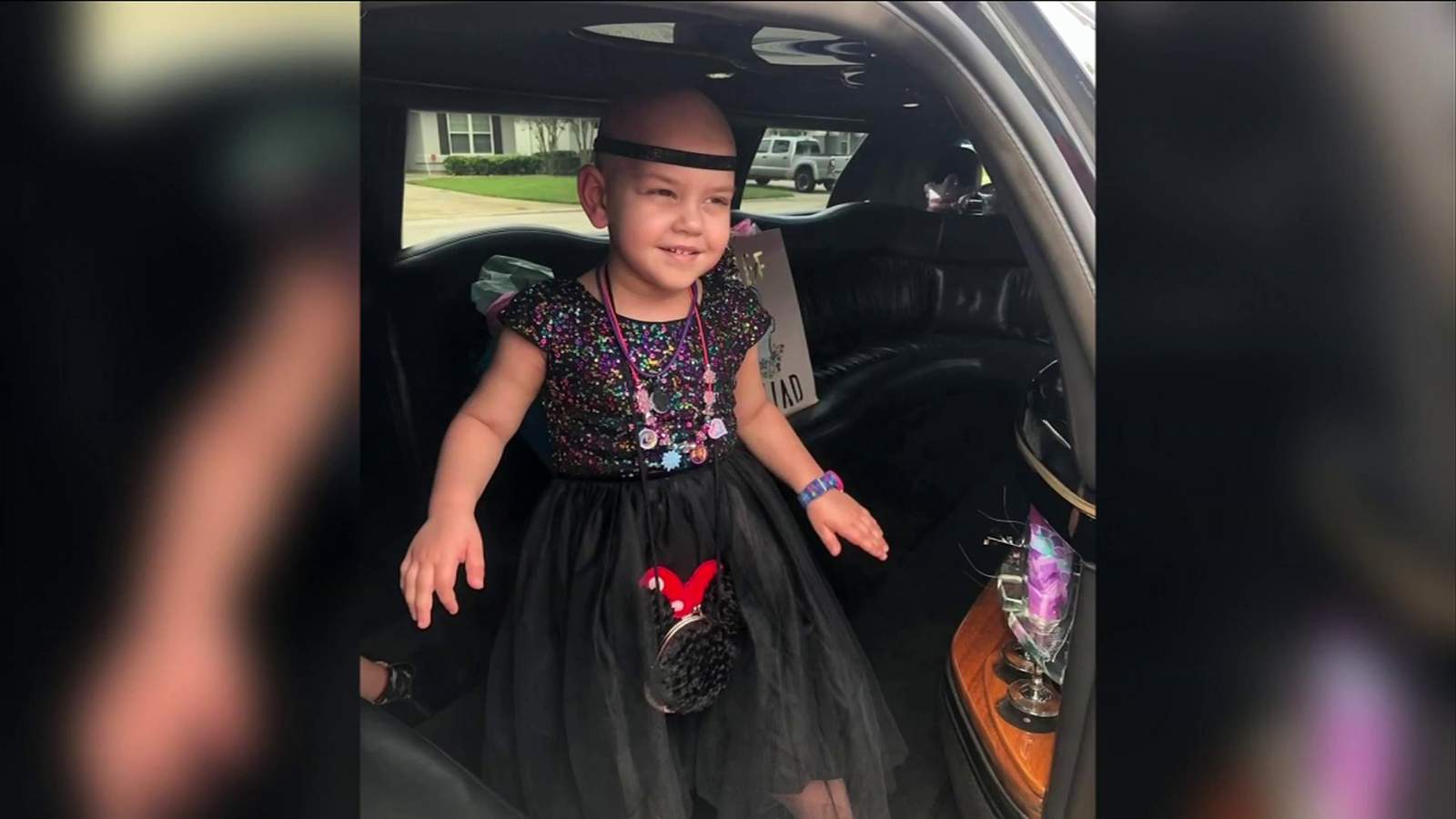 4-year-old battling leukemia, generous older sister, treated to limo ride