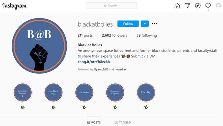 School president says accusations on Black at Bolles page are certifiably false