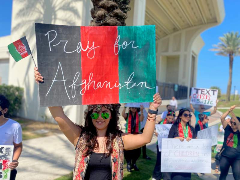 Jacksonville’s Afghan community, supporters rally for peace