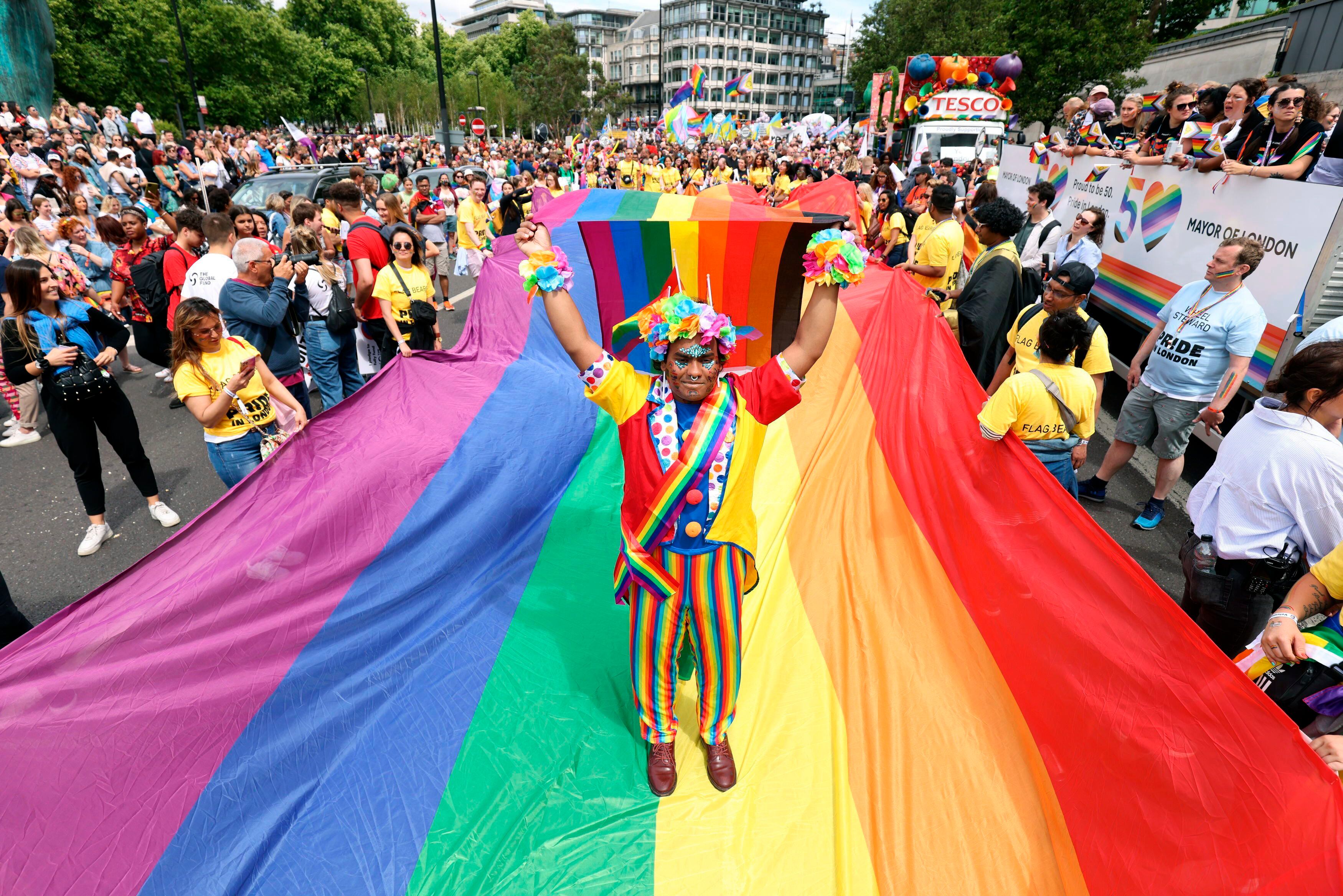 Pride parade returns in London on 50th anniversary