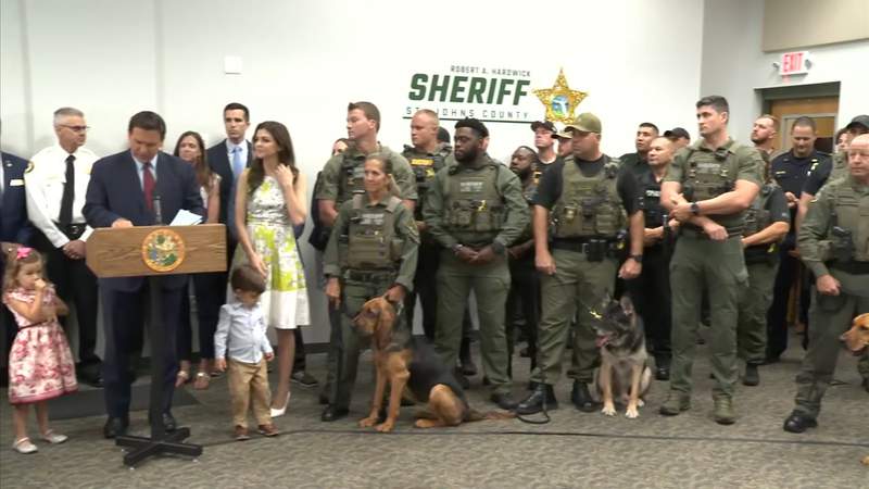 DeSantis signs bill to allow emergency treatment, transport for police K9s