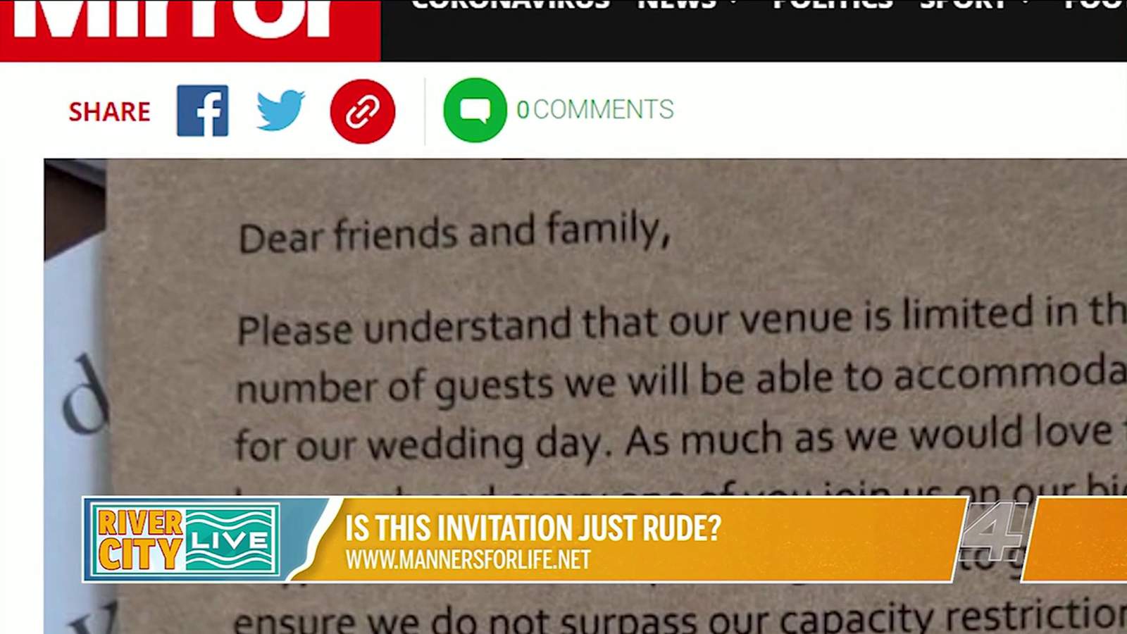 Is This Invitation Just Rude? | River City Live