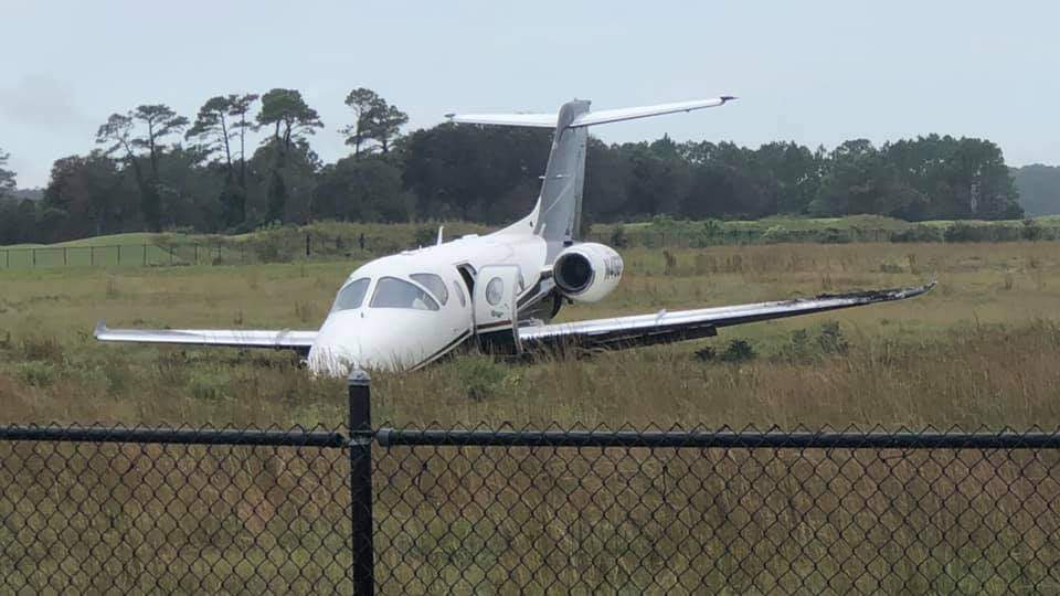 No injuries reported after jet slides off runway in Fernandina Beach