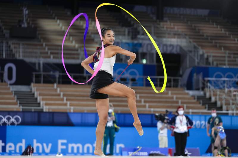 Long dominated by Russia, rhythmic gymnastics rising in US