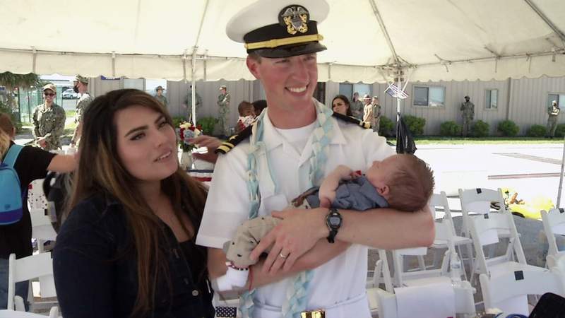 ‘This is a special moment’: Sailor returning to Mayport meets son for 1st time